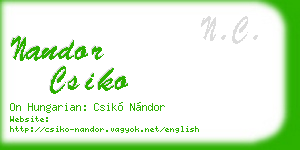 nandor csiko business card